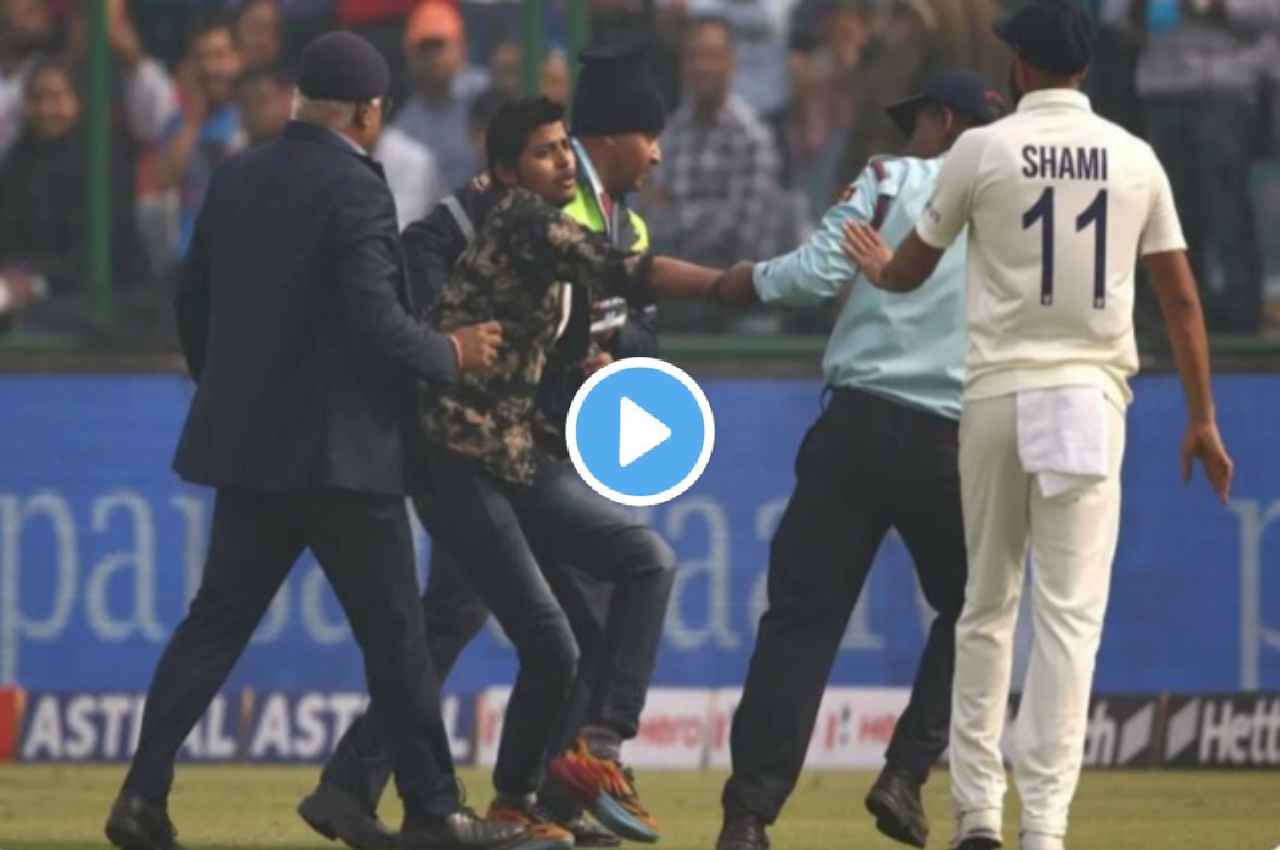 mohammed shami saved fan who entered ground from guard watch video