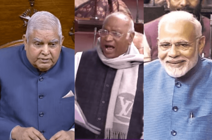 Parliament Session, Kharge Vs Dhankhar, Rajya Sabha, Narendra Modi, Pm Modi, Rahul Gandhi, Mallikarjun Kharge, Jagdeep Dhankhar, BJP Government, Gautam Adani, Hindenburg