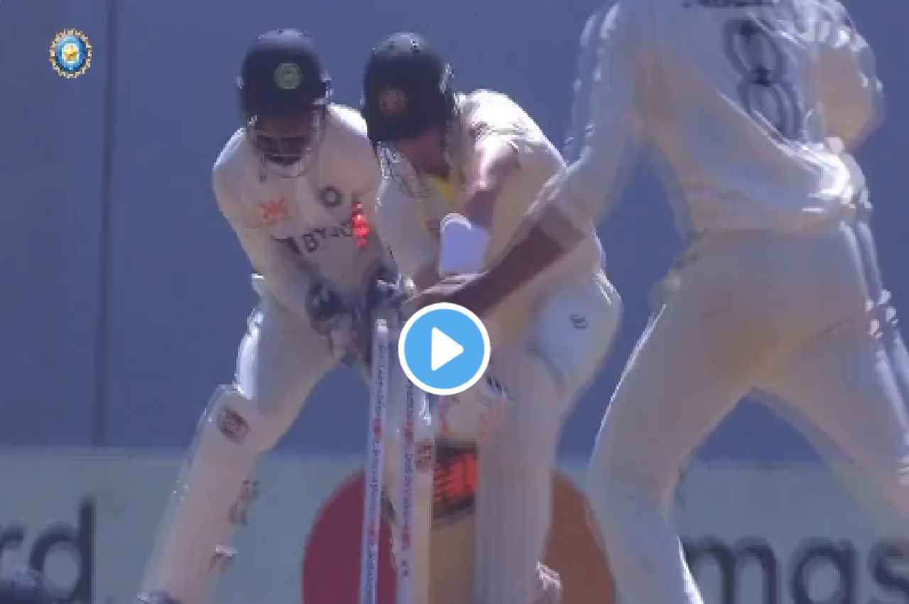 Jadeja ने स्मिथ को किया Clean Bowled, फिर भी आउट नहीं हुआ कंगारू बल्लेबाज , देखें video