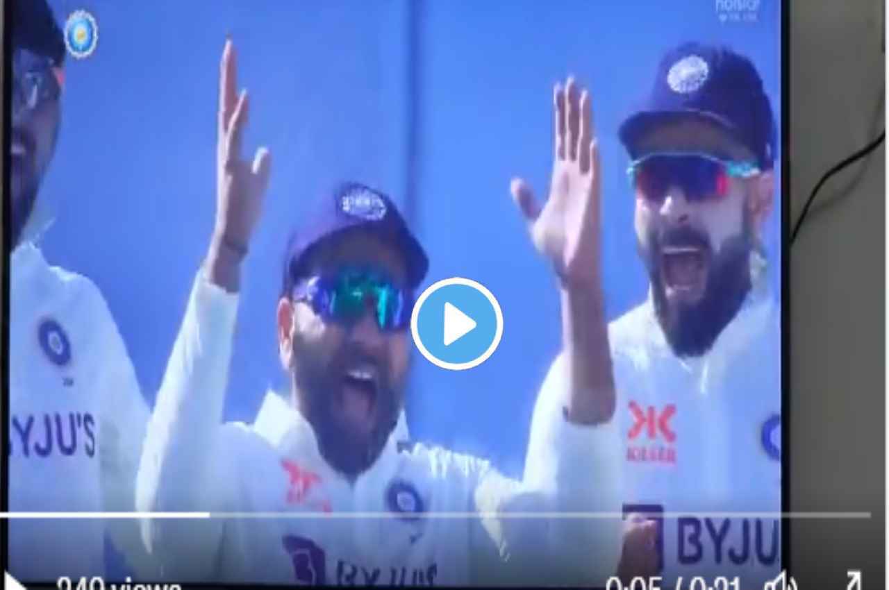 rohit sharma rahul dravid gave a happy reaction rohit sharma rahul dravid gave a happy reaction