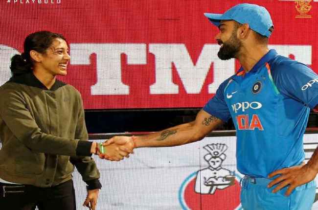 virat kohli smriti mandhana special connection 18 number jersey virat kohli smriti mandhana special connection 18 number jersey