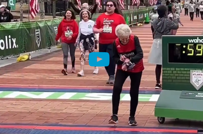 Viral Video, 98 year Old Betty Lindenburg, Atlanta 5 Kilometer race, Good News, America
