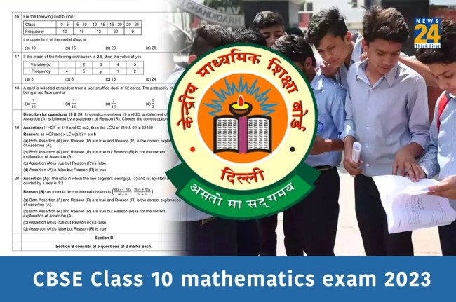 CBSE Class 10 mathematics exam 2023