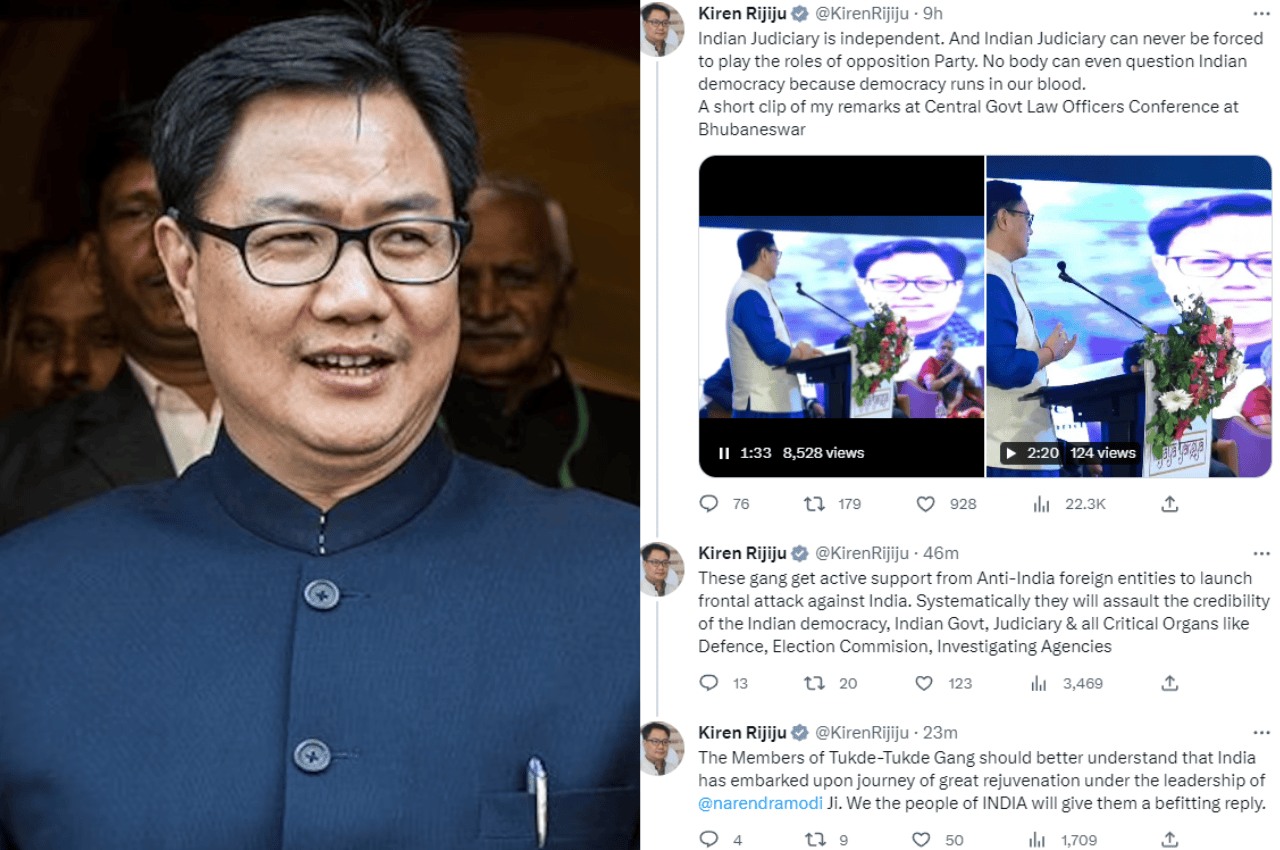 'हमारे खून में है लोकतंत्र...', किरेन रिजिजू ने कहा- कोर्ट की आजादी और डेमोक्रेसी पर कोई सवाल नहीं खड़ा कर सकता