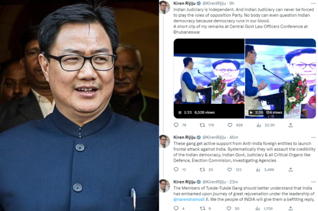 Kiren rijiju Odisha, Odisha News, Law Minister Kiren Rijiju, Kiren Rijiju On Judiciary, India Court