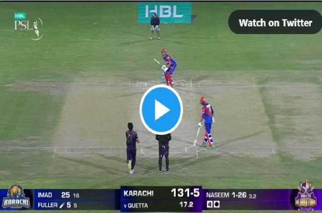 PSL 2023 Naseem Shah hunted James Fuller by clean bowled