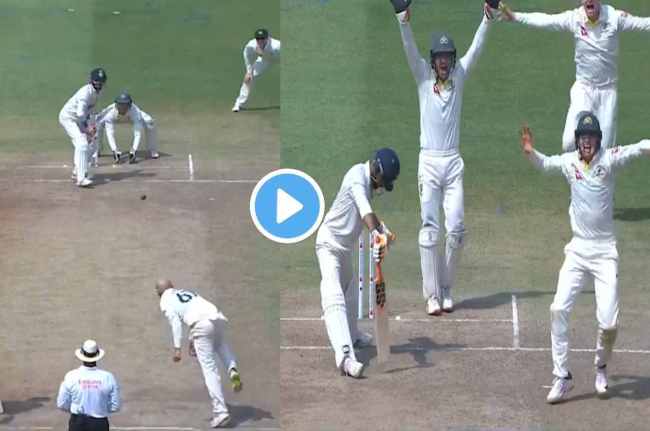 Nathan Lyon dismisses Ravindra Jadeja with a superb ball s