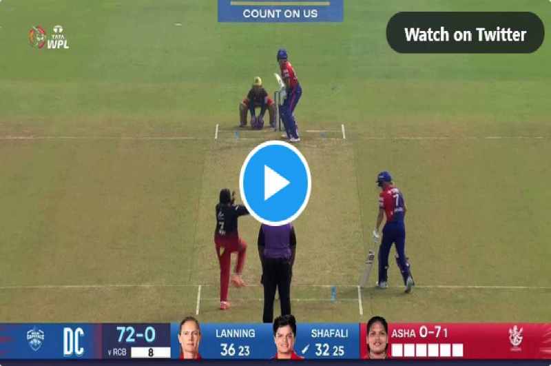 WPL 2023 Dc vs RCB live Shafali Verma hit a brilliant six like Virat Kohli