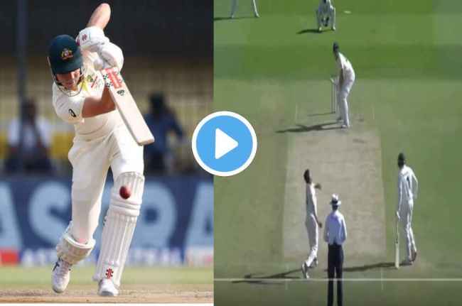 IND vs AUS Cameron Green hits a brilliant straight drive four