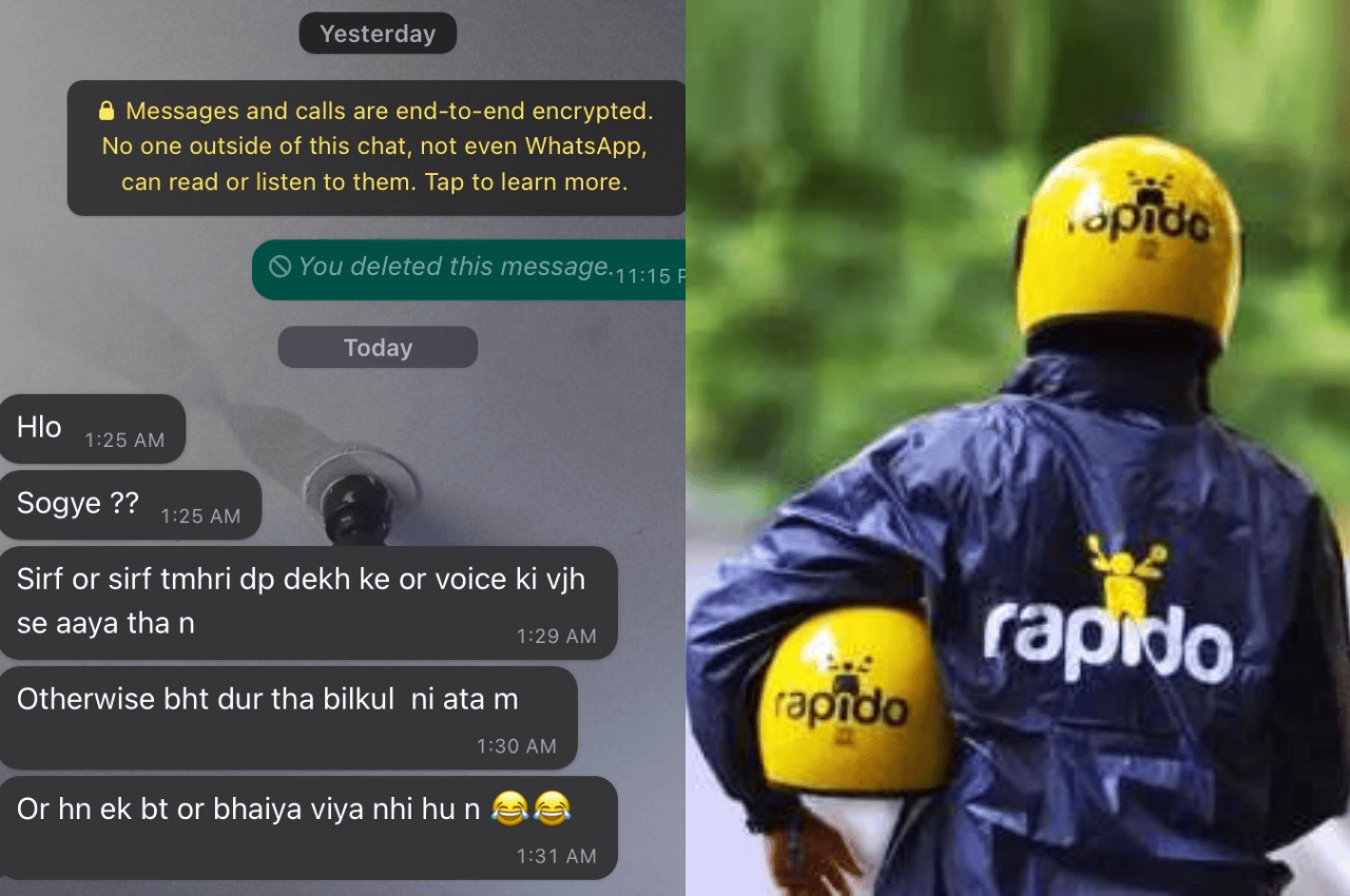 'तुम्हारी DP देखकर आया, वरना...' Rapido ड्राइवर ने आधी रात लड़की को किया मैसेज, फिर ये हुआ?