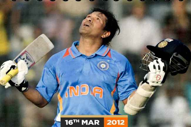 Sachin Tendulkar On this day in 2012 created history first player to score 100 Hundreds