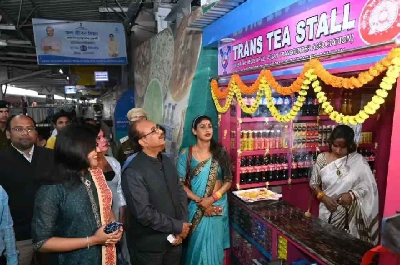Transgender Chai Shop trans tea stall,guwahati railway station,guwahati transgender chai shop