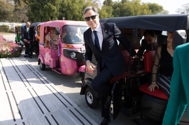 US India Partnership, US Secretary Of State Antony Blinken, auto rickshaw, Delhi, Antony Blinken, Delhi News