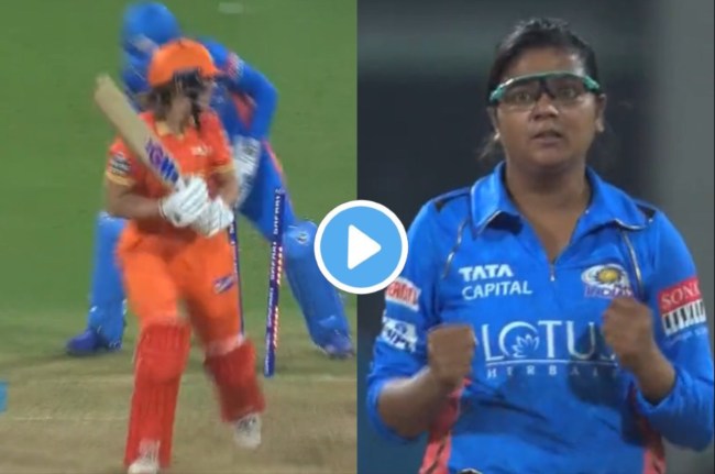 WPL 2023 GG vs MI Saika Ishaque Annabel Sutherland