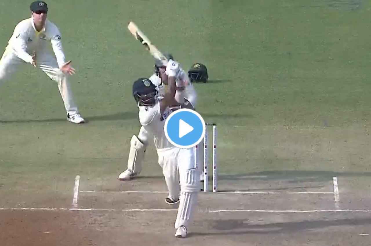 cheteshwar pujara hit a sky high six watch video