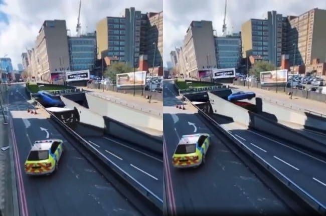 हवा में ऊछलकर दूसरे कैरिजवे पर पहुंची कार Viral Video, Trending Video, Trending Reels