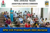 APSC CCE Prelims Result