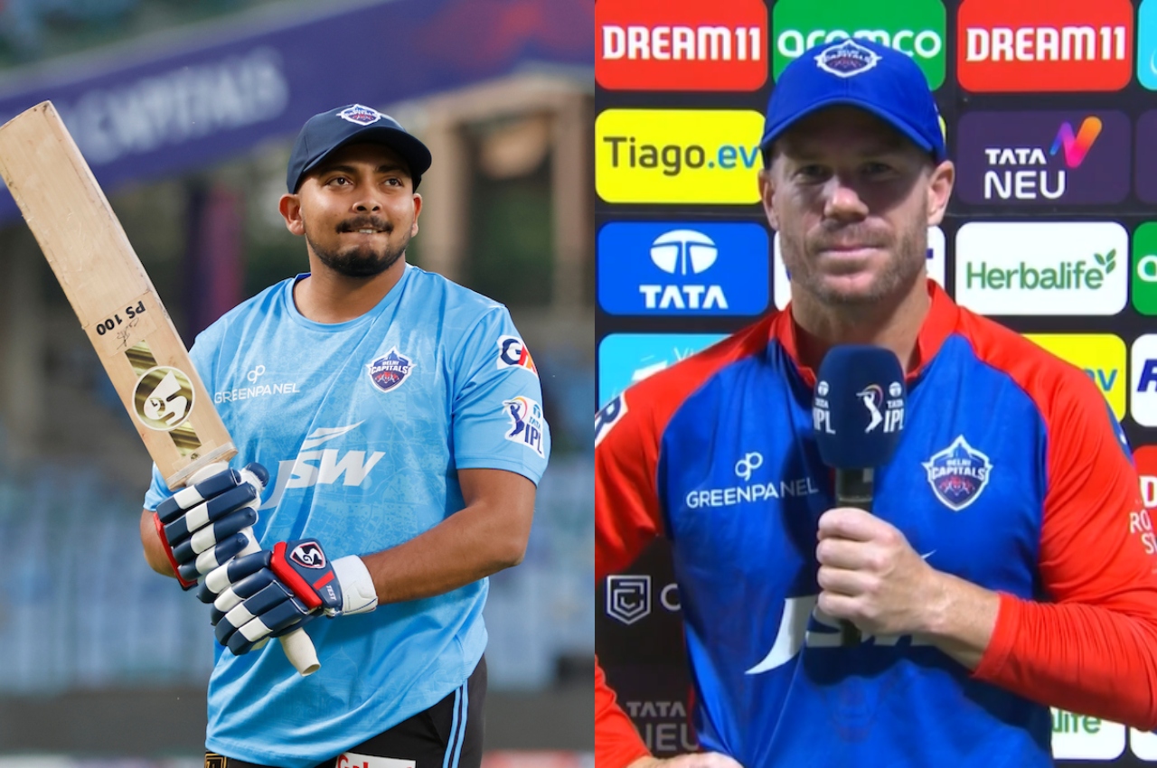 PBKS vs DC Prithvi Shaw David Warner