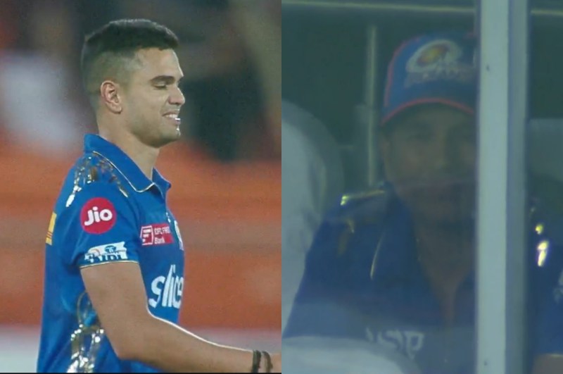 IPL 2023 SRH vs MI Arjun Tendulkar Sachin Tendulkar