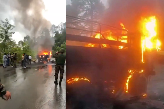 Jammu-Kashmir, Indian Army, fire incident, Poonch Sector