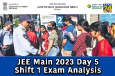 JEE Main 2023 Day 5 Shift 1 Exam Analysis