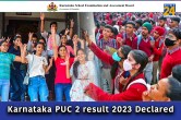 Karnataka 2nd PUC Result 2023