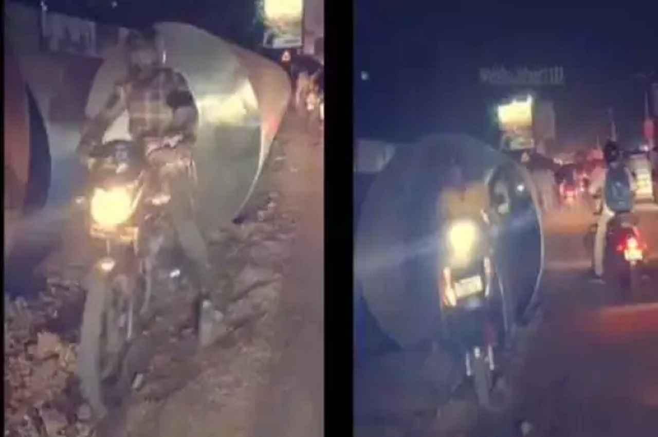 महाराष्ट्र के ट्रैफिक को मात देने के लिए बाइकर्स ने तलाशी अतरंगी राह! इंटरनेट पर वायरल हो रही Video