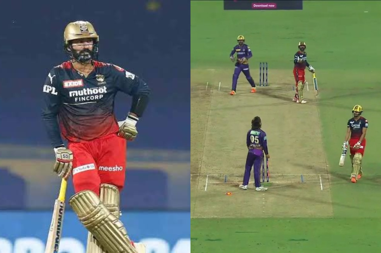 RCB vs KKR Dinesh Karthik Suyash Prabhudessai