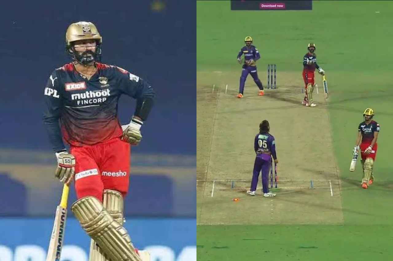 RCB vs KKR Dinesh Karthik Suyash Prabhudessai