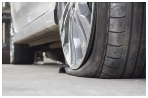 car tyre bust