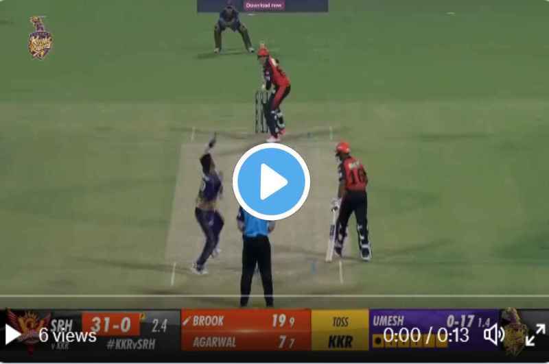 IPL 2023 Harry Brook hit a beautiful six