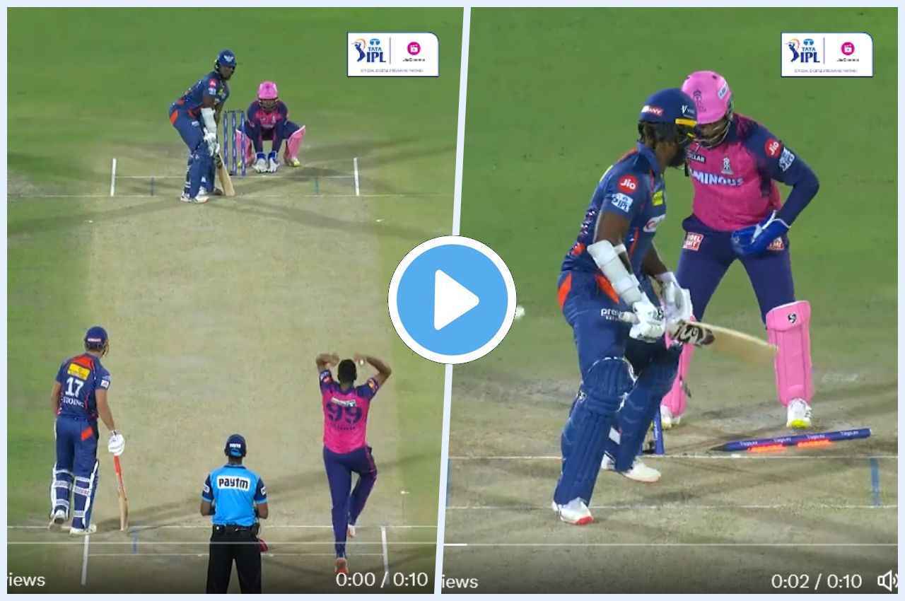 RR vs LSG: अश्विन ने Kyle Mayers को फंसाया, चालाकी से उखाड़ दिया स्टंप, देखें