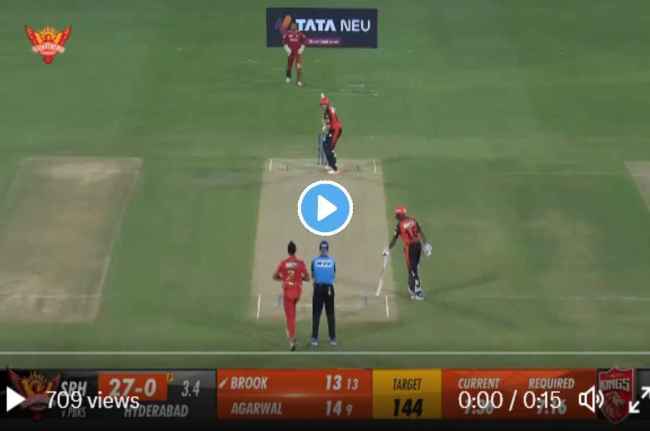 IPL 2023 SRH vs PBKS Harry Brook clean bowled IPL 2023 SRH vs PBKS Harry Brook clean bowled