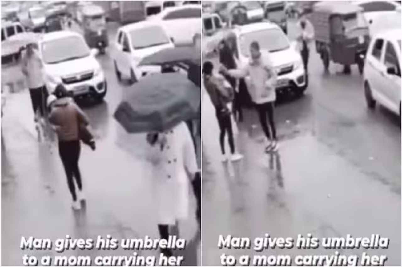 Viral Video: आप भी बोल उठेंगे 'वाह क्या बात है'...बारिश में बच्चे के साथ भीगती महिला का इस शख्स ने ऐसे दिया साथ