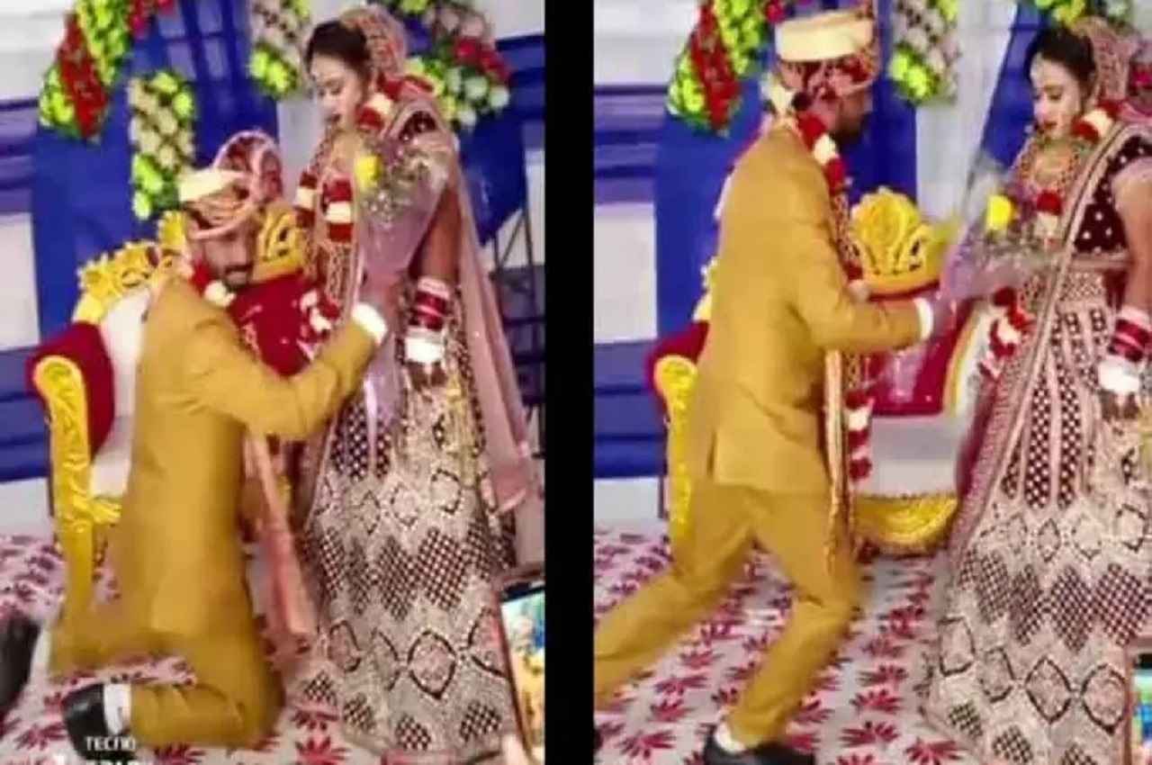 रीटेक पे रीटेक! फोटोशूट के दौरान दुल्हन के साथ परफेक्ट पोज के लिए दूल्हा परेशान, देखें पूरा वीडियो