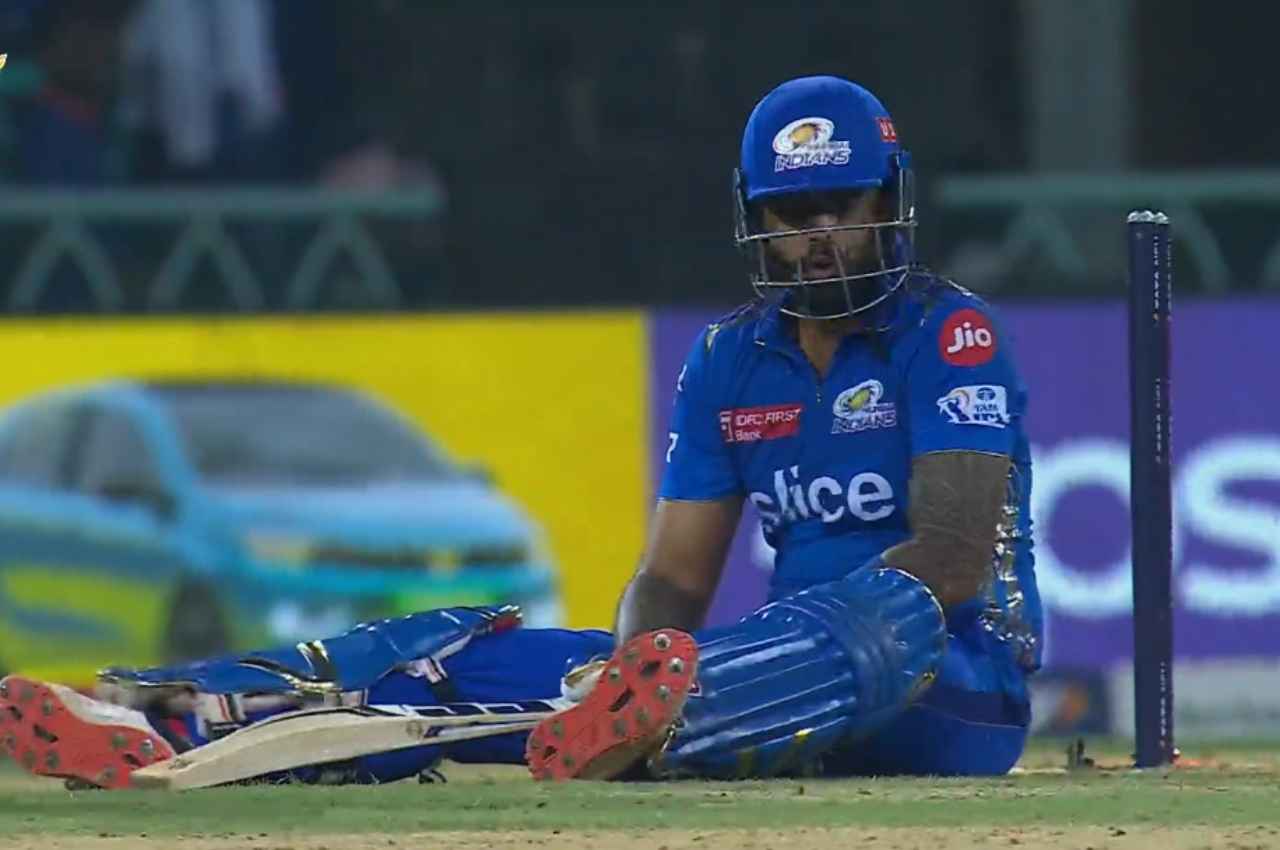 LSG vs MI: सूर्या ने ये क्या किया? बोल्ड होकर जमीन पर बैठे रह गए सूर्यकुमार यादव, टूट गए करोड़ों दिल