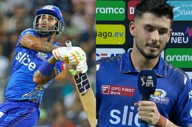 MI vs RCB Suryakumar Yadav Nehal Wadhera