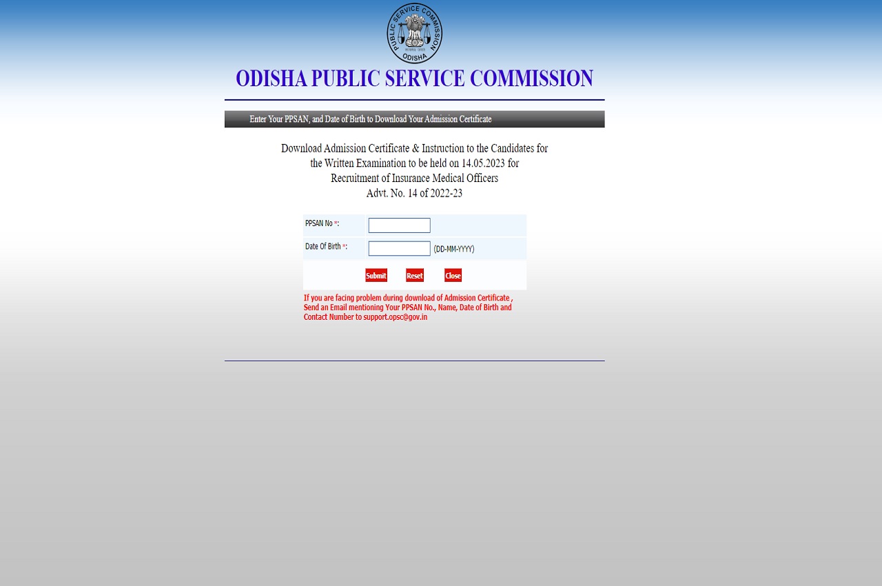 OPSC IMO admit card 2023