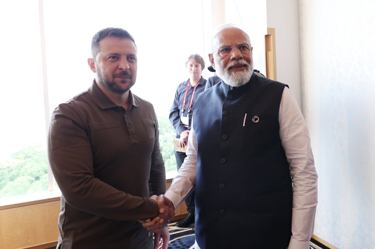 PM Modi meets Ukrainian President Zelensky