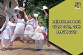 Rajasthan Board Class 10th, 12th Result 2023