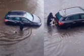 car in water