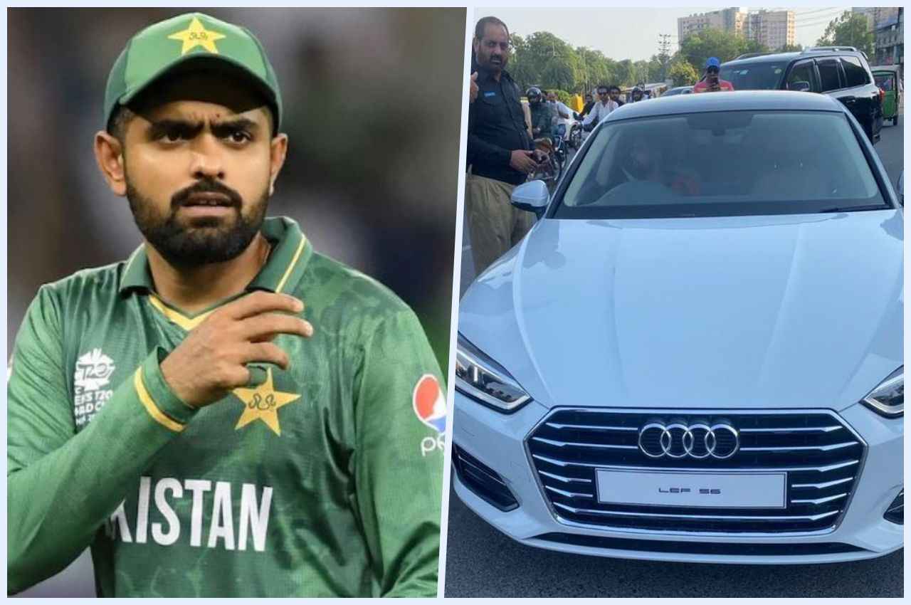 Babar Azam breaks traffic rules with Audi car