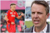 Graeme Swann reacts to Sam Curran's poor performance