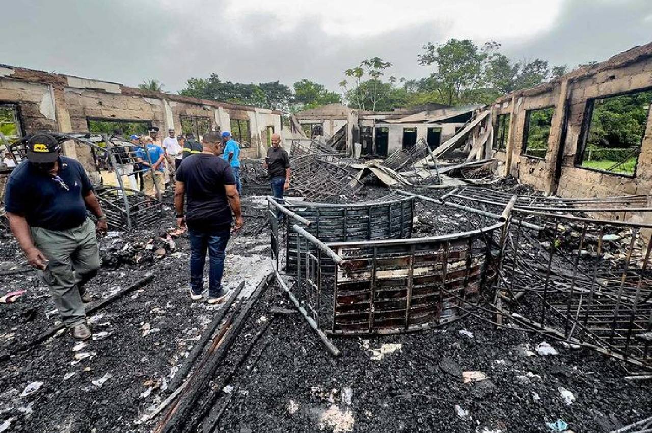 fire in Guyana