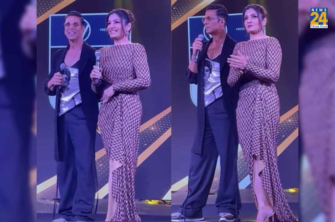 Akshay kumar and Ravina tandon Akshay kumar and Ravina tandon