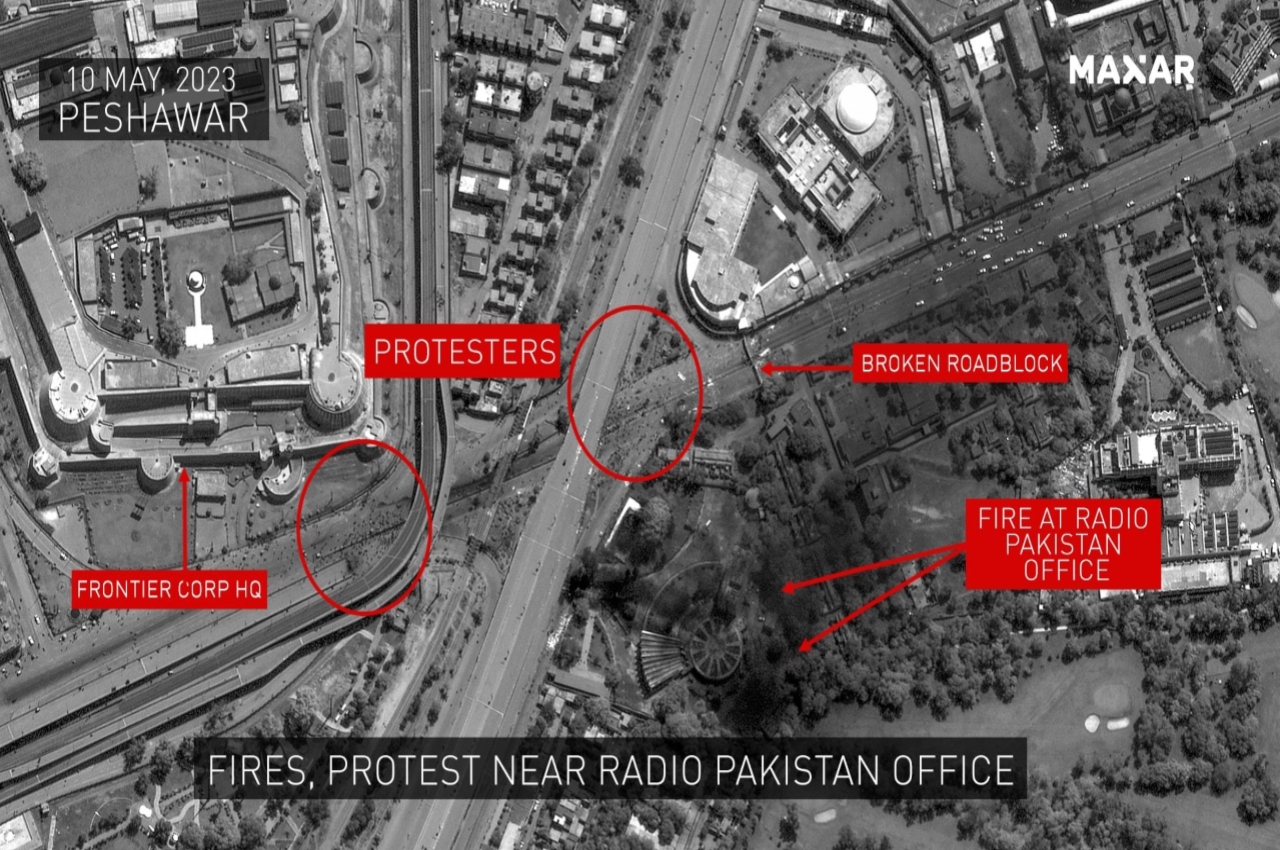 Imran Khan Arrest, Satellite Images, Massive Protest, Pakistan