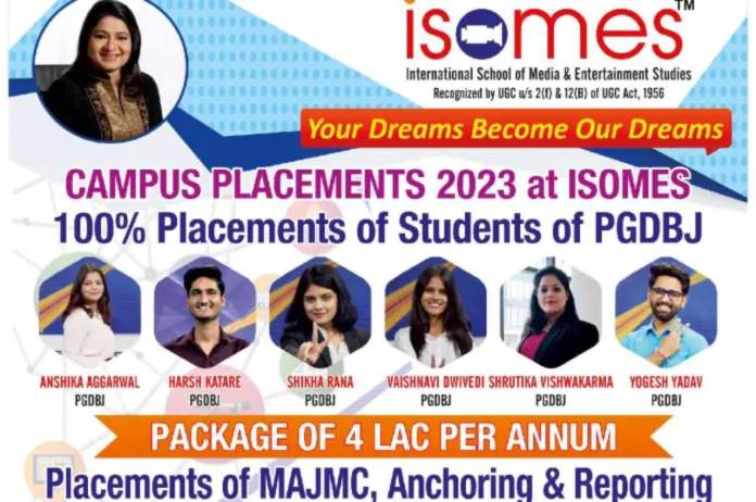 Admissions Open 2023-23, ISOMES Admissions, ISOMES placement, Media Course