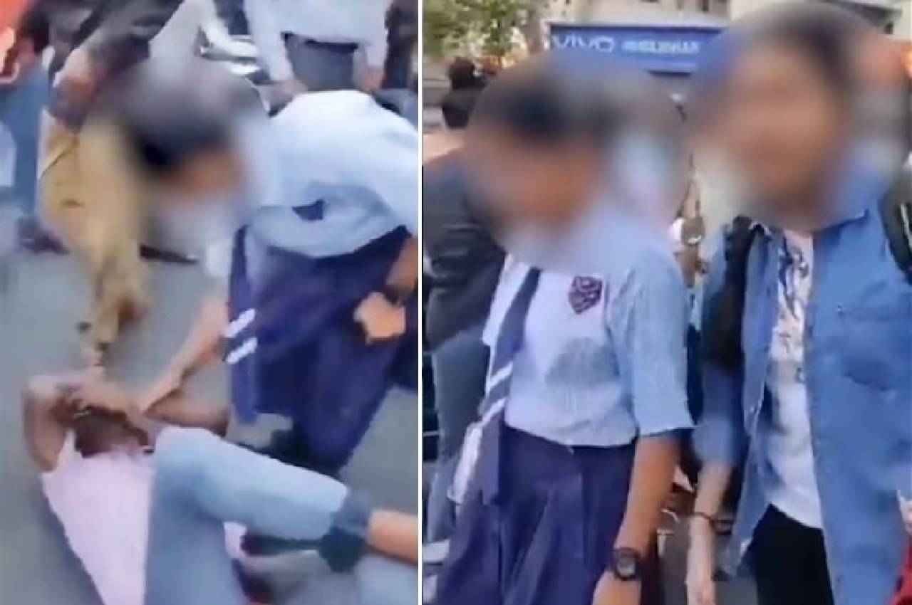Ahmedabad viral video, girl thrashed man, girl molested, eve teasing, trending video