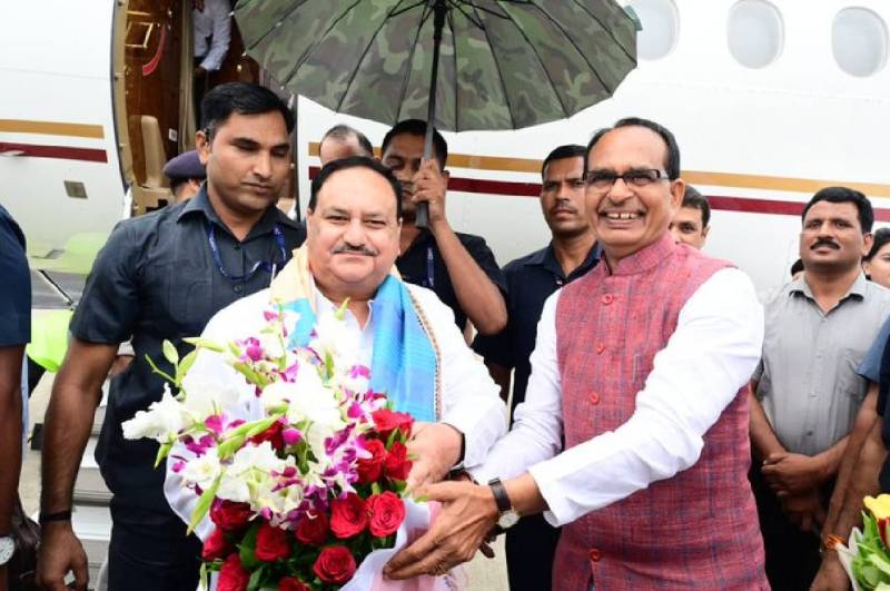 CM Shivraj welcomed JP Nadda