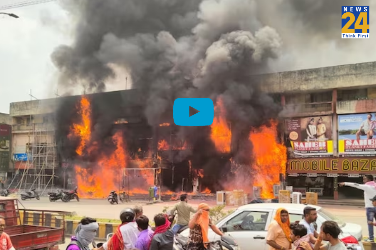 Chhattisgarh Fire Video, Transport Nagar market, Korba District, CM Bhupesh Baghel, Chhattisgarh Hindi News, Viral VIDEO